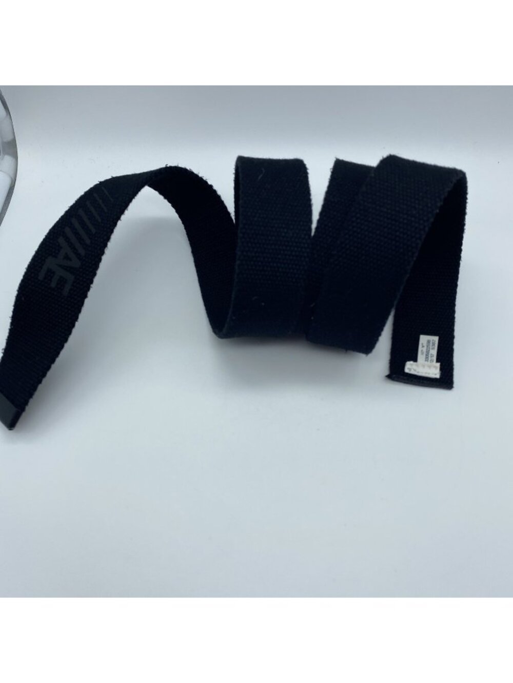 American Eagle Black Cotton Canvas Belt Strap Only 47" Replacement No Buckle